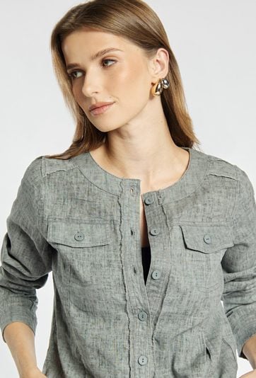 Lniana bluza damska