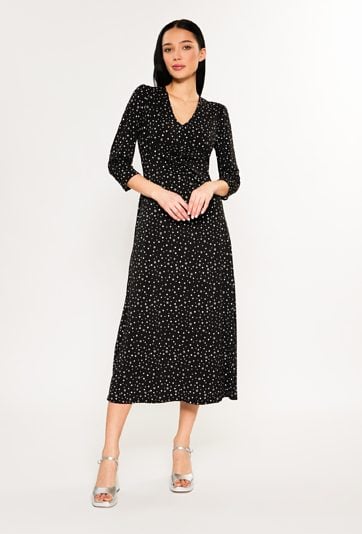 Sukienka midi z wzorem