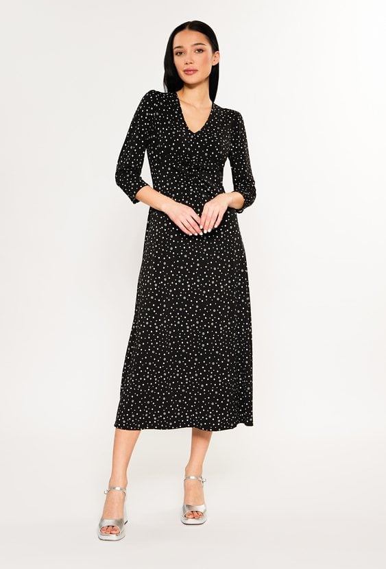 Sukienka midi z wzorem