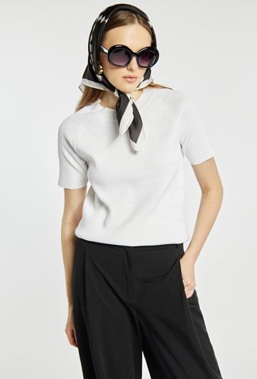 Sweter damski z krótkim rękawem