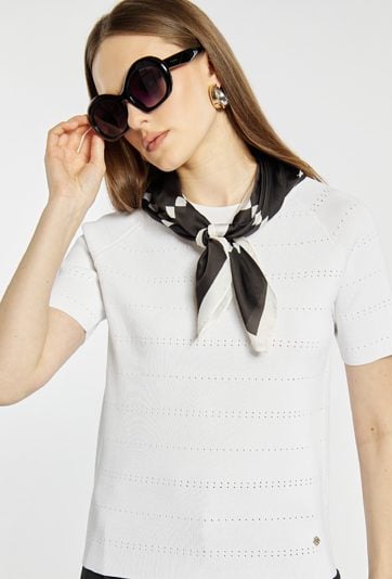 Sweter damski z krótkim rękawem