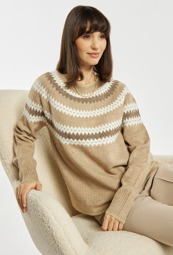 Sweter damski z wzorem