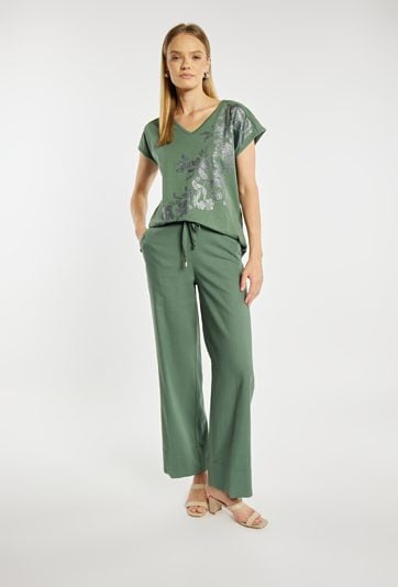 T-shirt damski z wzorem