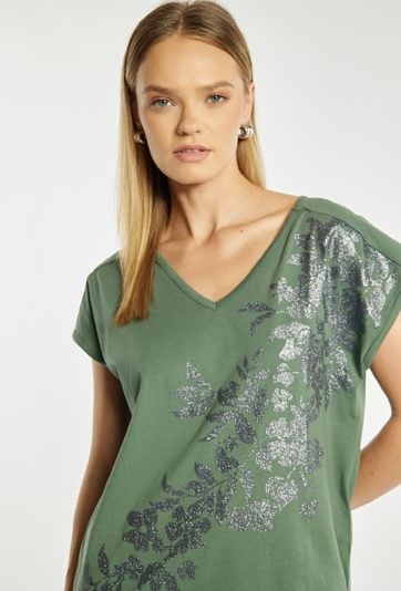 T-shirt damski z wzorem