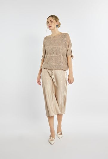 Ażurowy sweter damski