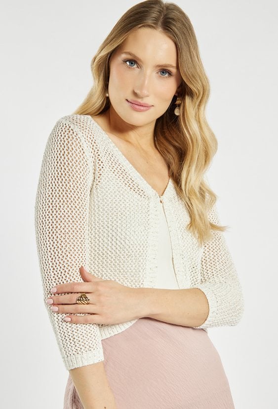 Ażurowy sweter damski