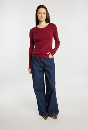 Dopasowany sweter damski
