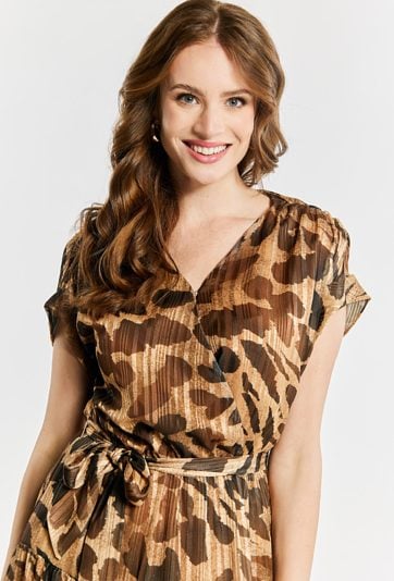 Wzorzysta sukienka damska