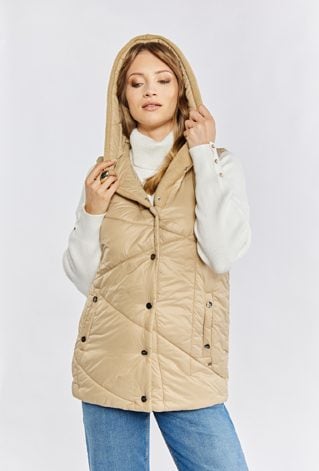 Damska kamizelka z kapturem