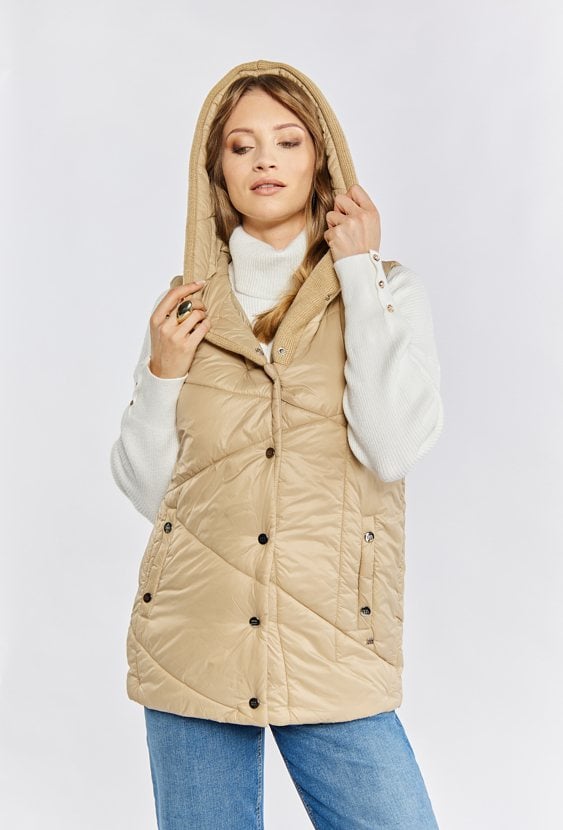 Damska kamizelka z kapturem