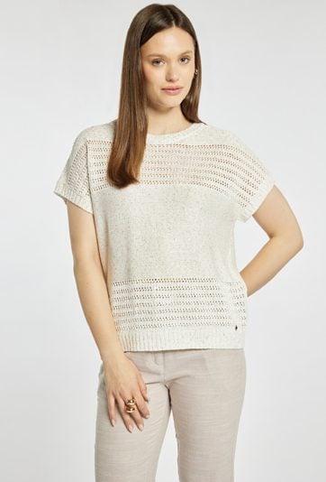 Ażurowy sweter damski