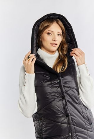 Damska kamizelka z kapturem