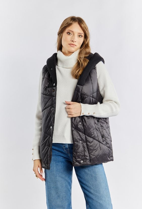 Damska kamizelka z kapturem