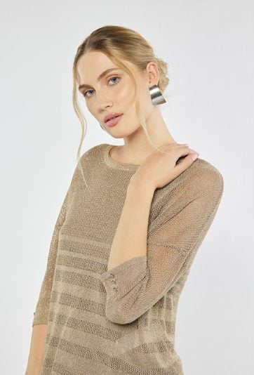 Sweter z siateczkowego materiału