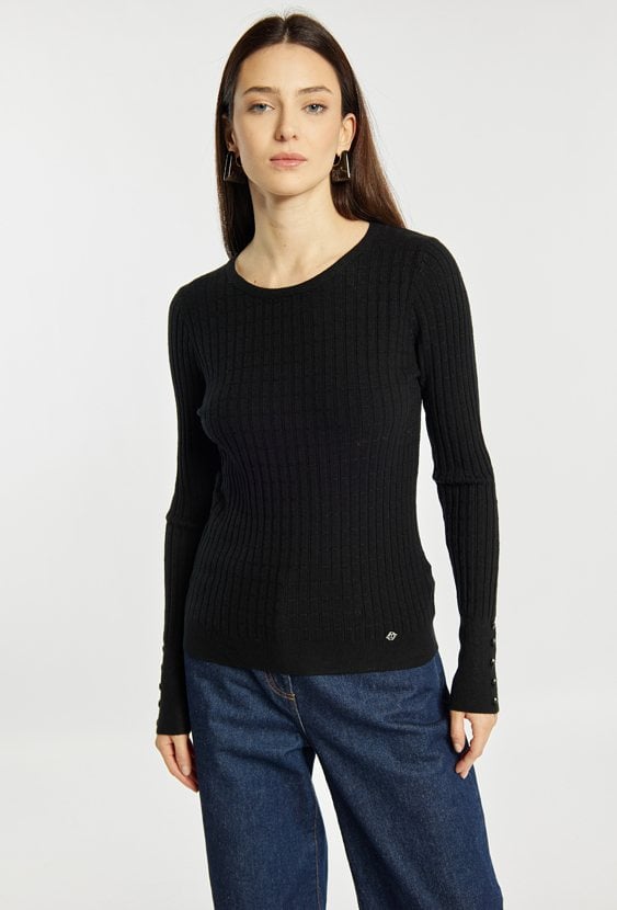 Dopasowany sweter damski