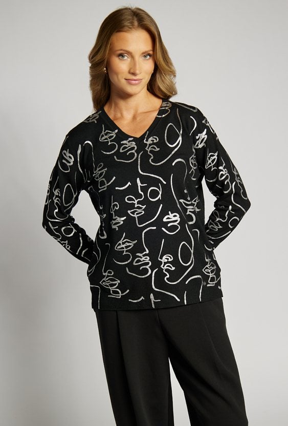 Wzorzysty sweter