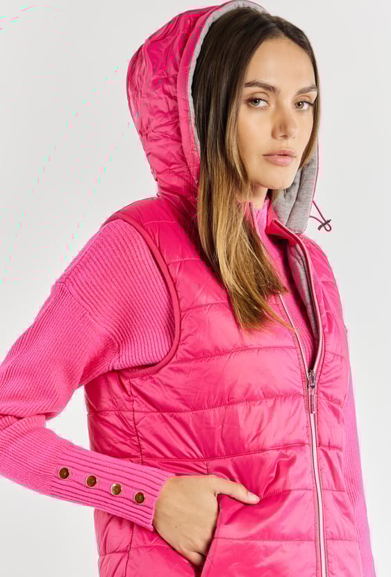 Dwustronna kamizelka damska