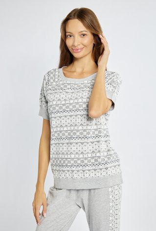 Wzorzysta bluzka od piżamy