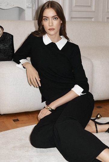 Sweter z kołnierzem