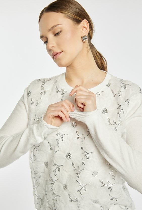 Sweter z cekinami