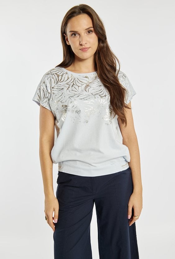 T-shirt z połyskującym wzorem