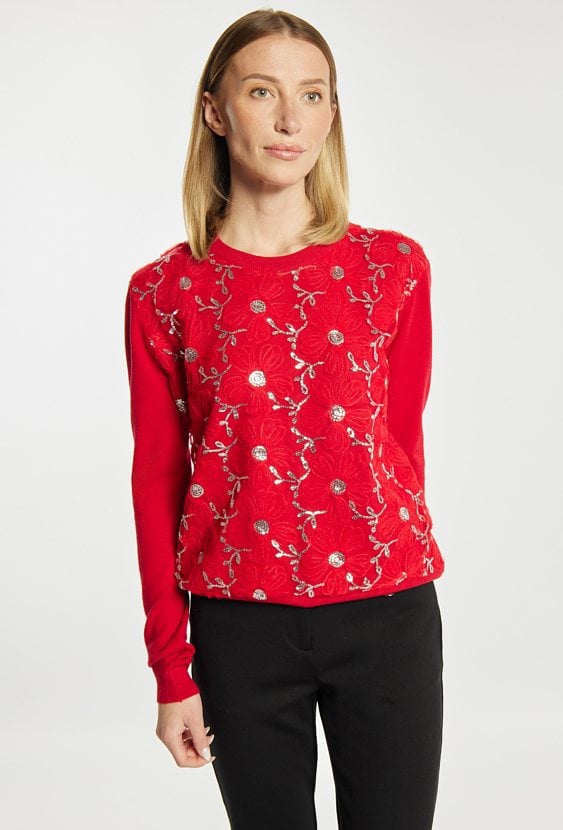 Sweter z cekinami