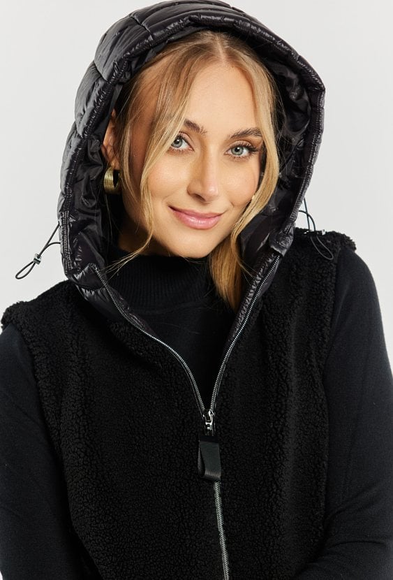 Kamizelka damska z kapturem