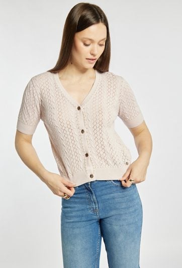 Ażurowy sweter damski