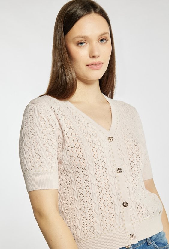 Ażurowy sweter damski