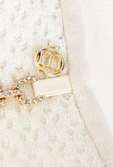 Rękawiczki z połyskującym łańcuszkiem