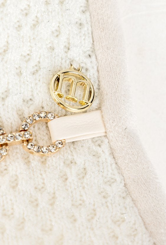 Rękawiczki z połyskującym łańcuszkiem