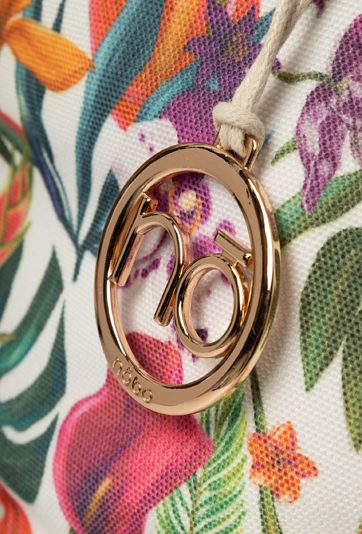 Materiałowa shopperka NOBO z hawajskim motywem