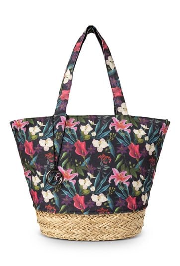 Materiałowa shopperka NOBO z hawajskim motywem