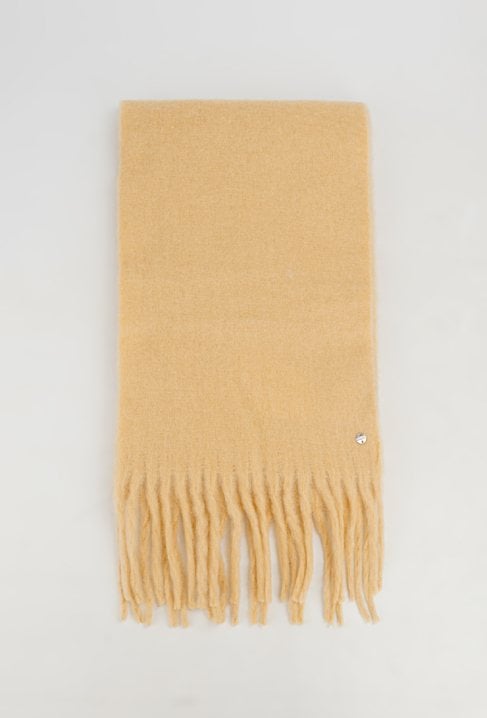 Beżowy szal z wełną