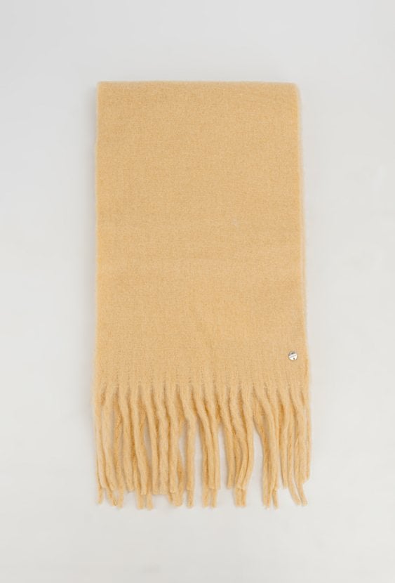 Beżowy szal z wełną