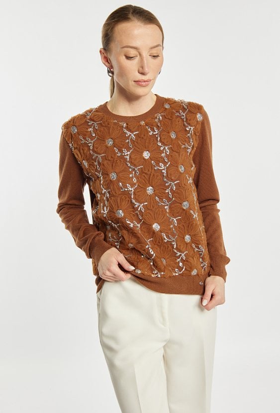 Sweter z cekinami