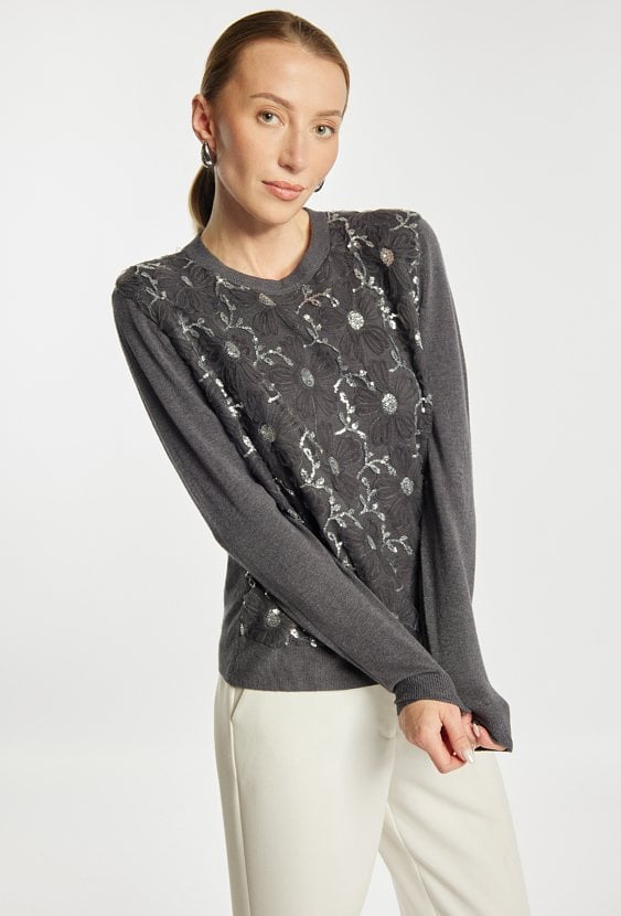 Sweter z cekinami