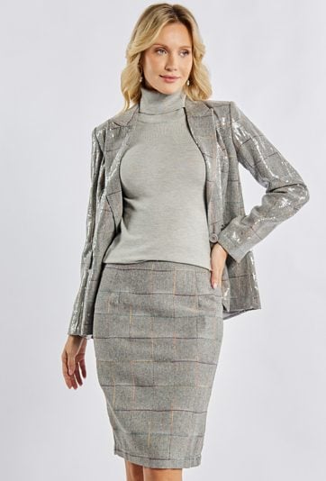 Elegancka spódnica w kratę