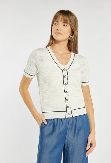 Ażurowy sweter damski