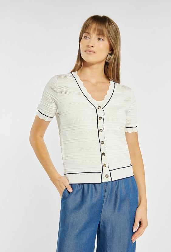 Ażurowy sweter damski