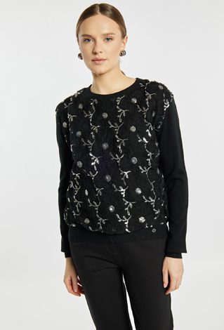 Sweter z cekinami