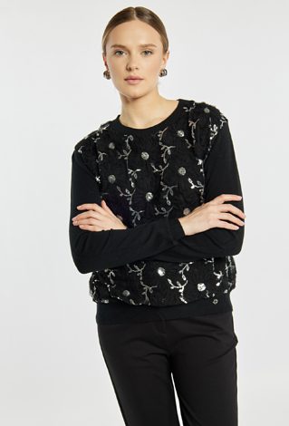 Sweter z cekinami