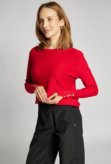 Sweter z połyskiem