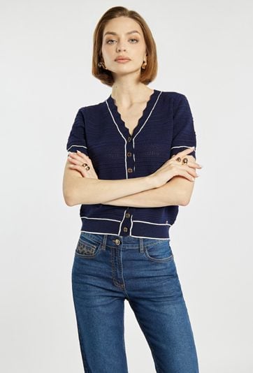 Ażurowy sweter damski