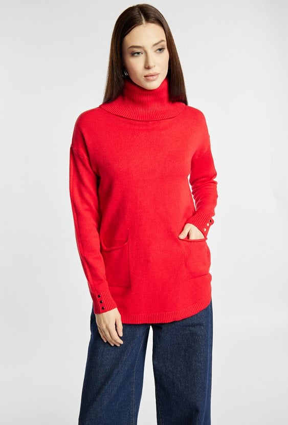 Sweter damski z golfem