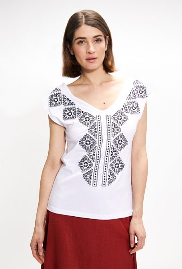 T-shirt damski z wzorem