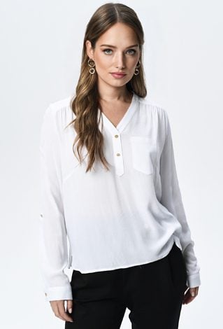 Wiskozowa bluzka w białaym kolorze