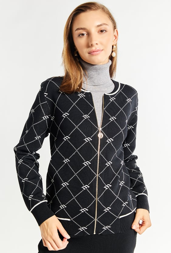 Sweter damski z wzorem logo