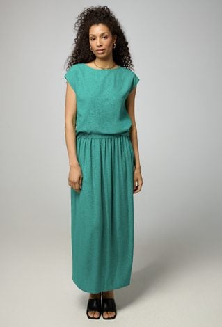 Długa spódnica z wiskozy i lnu