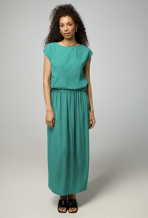 Długa spódnica z wiskozy i lnu